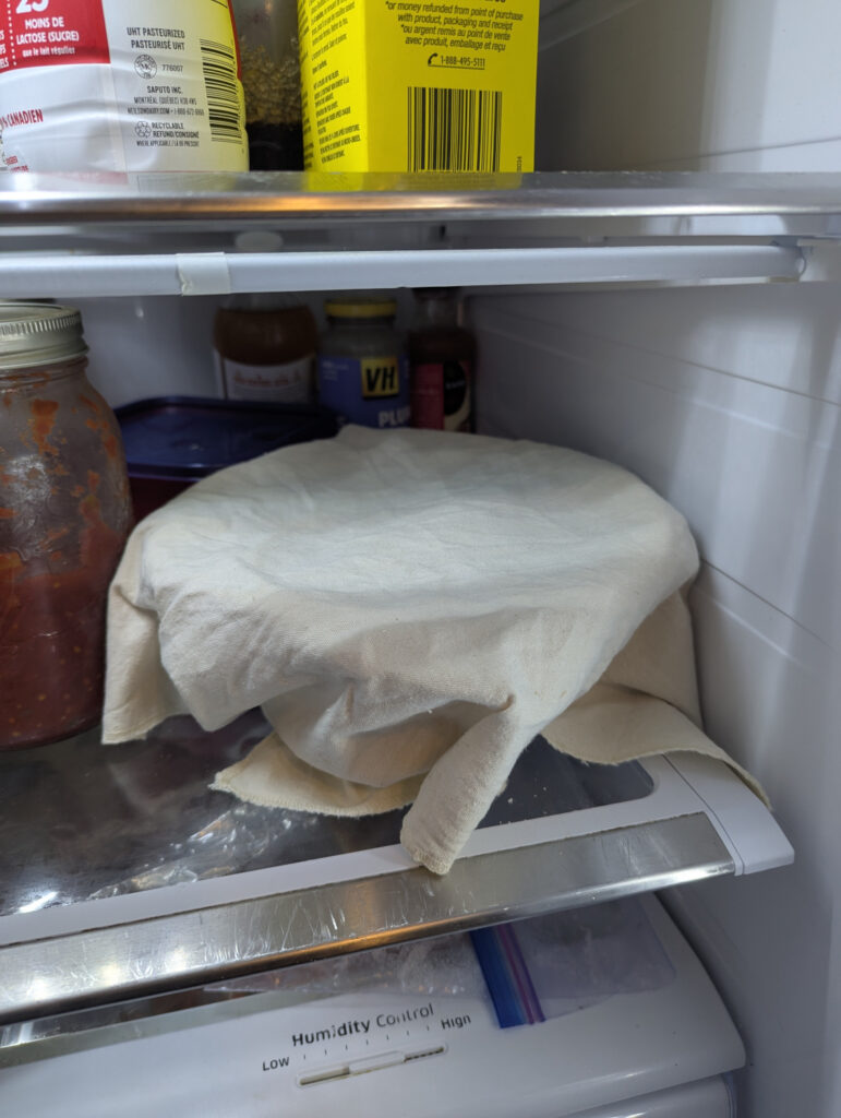 Proof in refrigeratoi 24 hours
